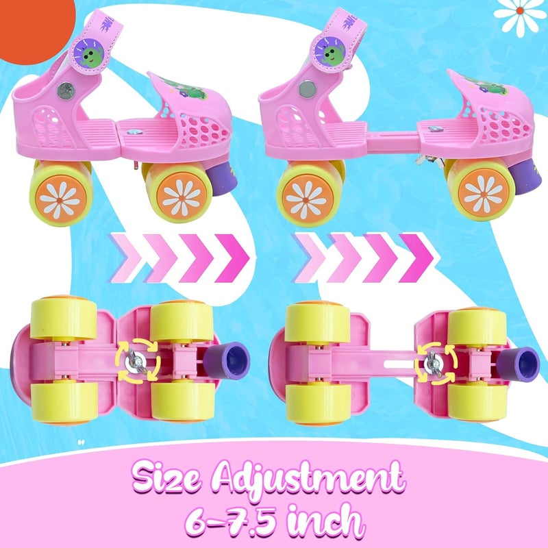 WELLWON Kids Roller Skate for Girls Boys Ages 2-5 Years Old, Adjustable Toddler Rollerskates, Children Beginner Roller Skate - Image 3